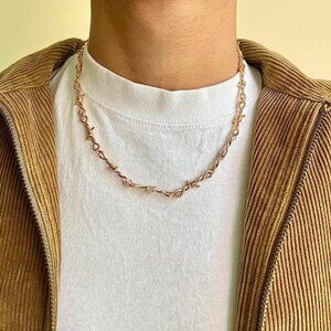 y2k 2000s gold barbwire thorn emo grunge affliction style chain necklace
